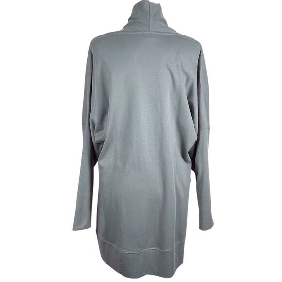 PACT Airplane Wrap Cardigan Sweater Size M/L Green Organic Cotton Open Front EUC - Picture 10 of 16